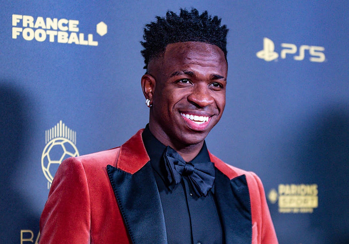 Vinicius, a su llegada a la gala del Balón de Oro