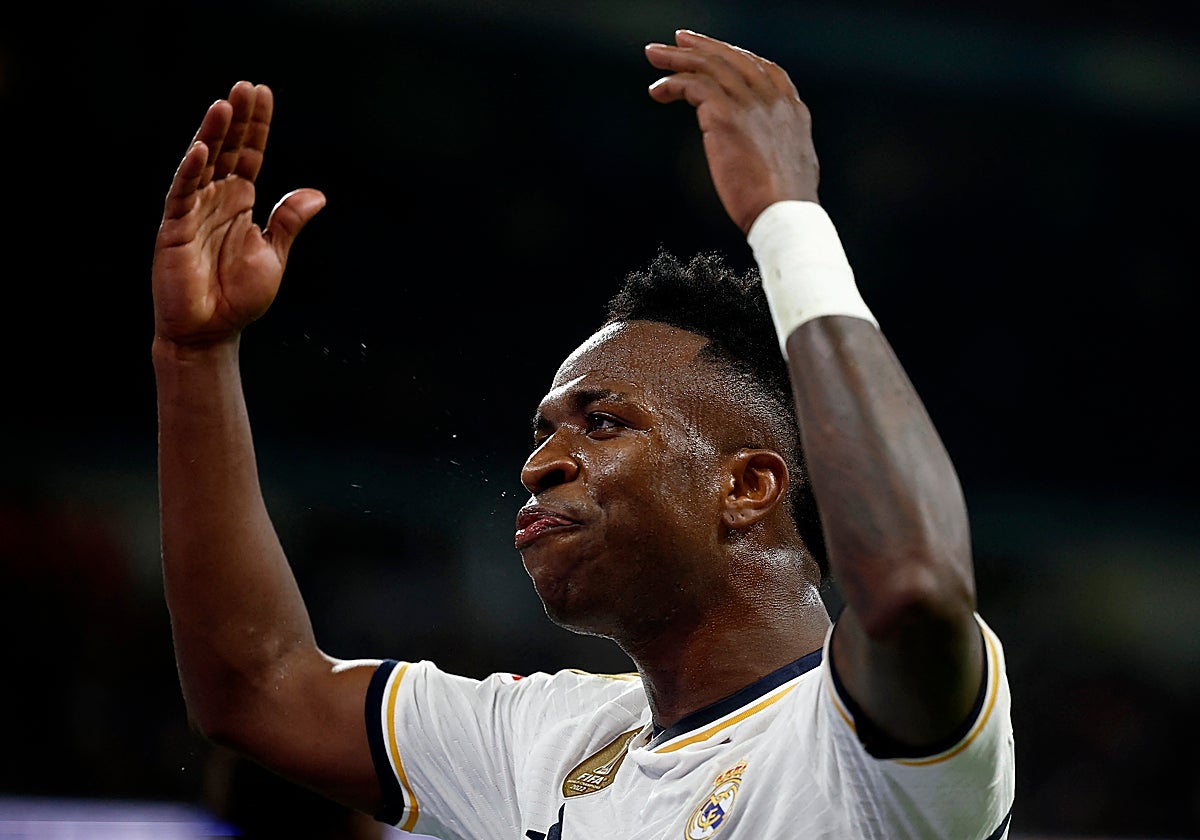 Vinicius, en el último partido de Liga frente al Rayo Vallecano