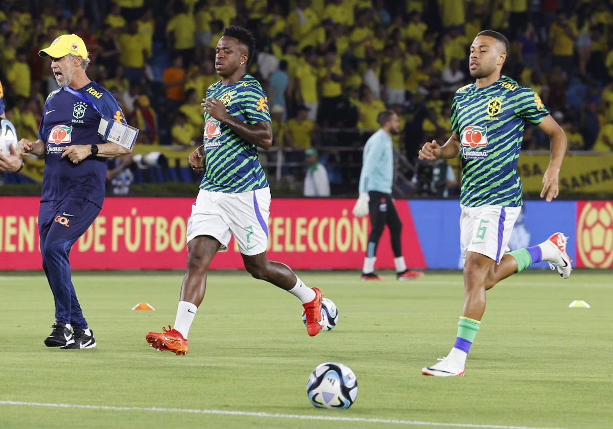 Vinicius, en la previa del partido ante Colombia
