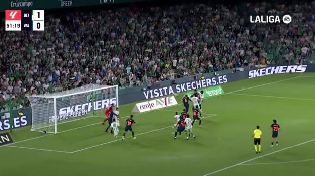 El Betis, el mejor equipo a balón parado del primer tercio liguero