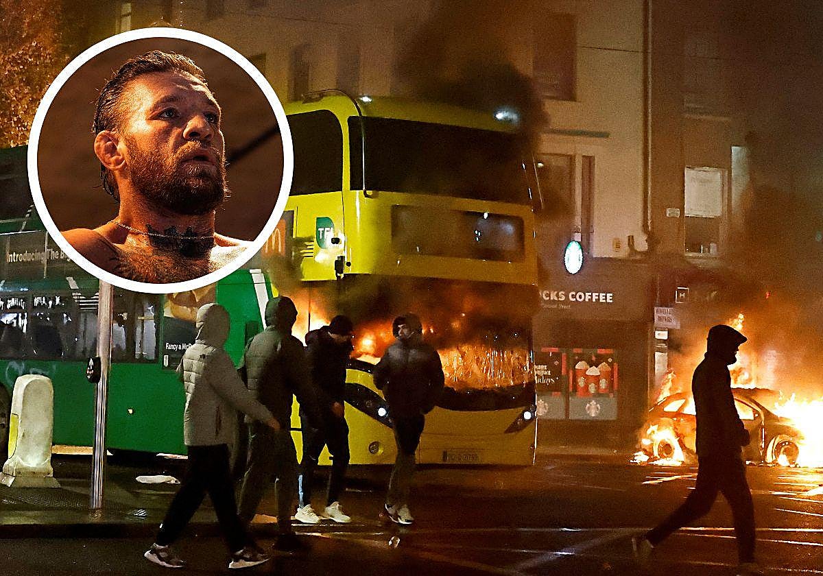Conor McGregor agita las protestas en Dublín tras un apuñalamiento múltiple