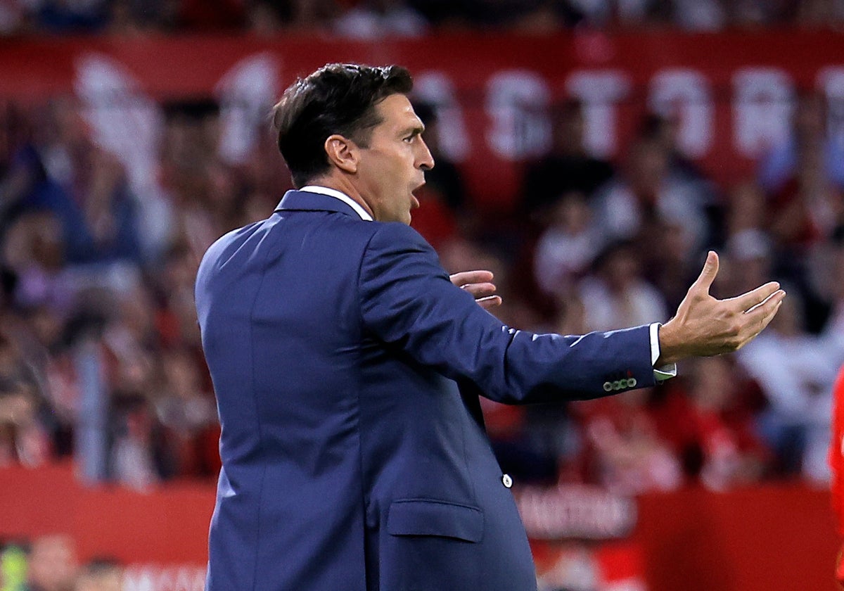 Diego Alonso, durante el último Sevilla - Betis