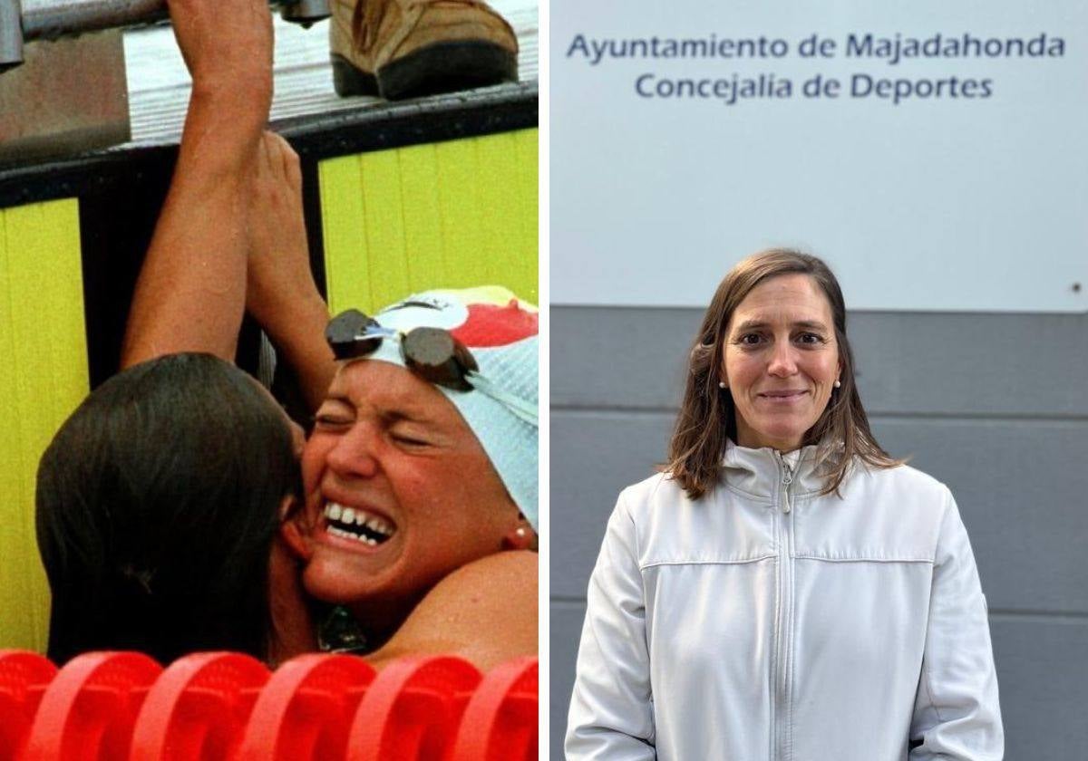 María Peláez, tras ganar el oro europeo en los 200 mariposa de Sevilla 97 y ahora