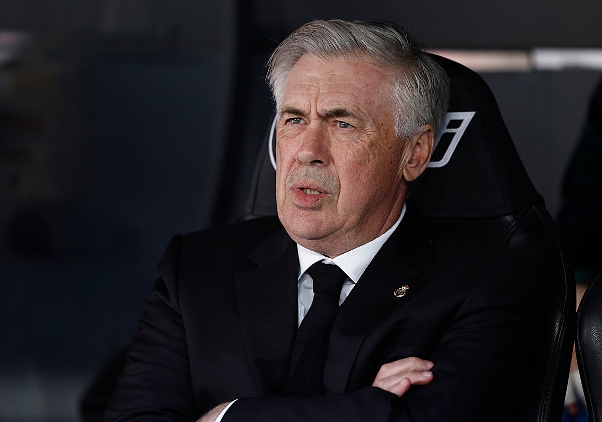 Carlo Ancelotti, técnico del Madrid hasta 2026