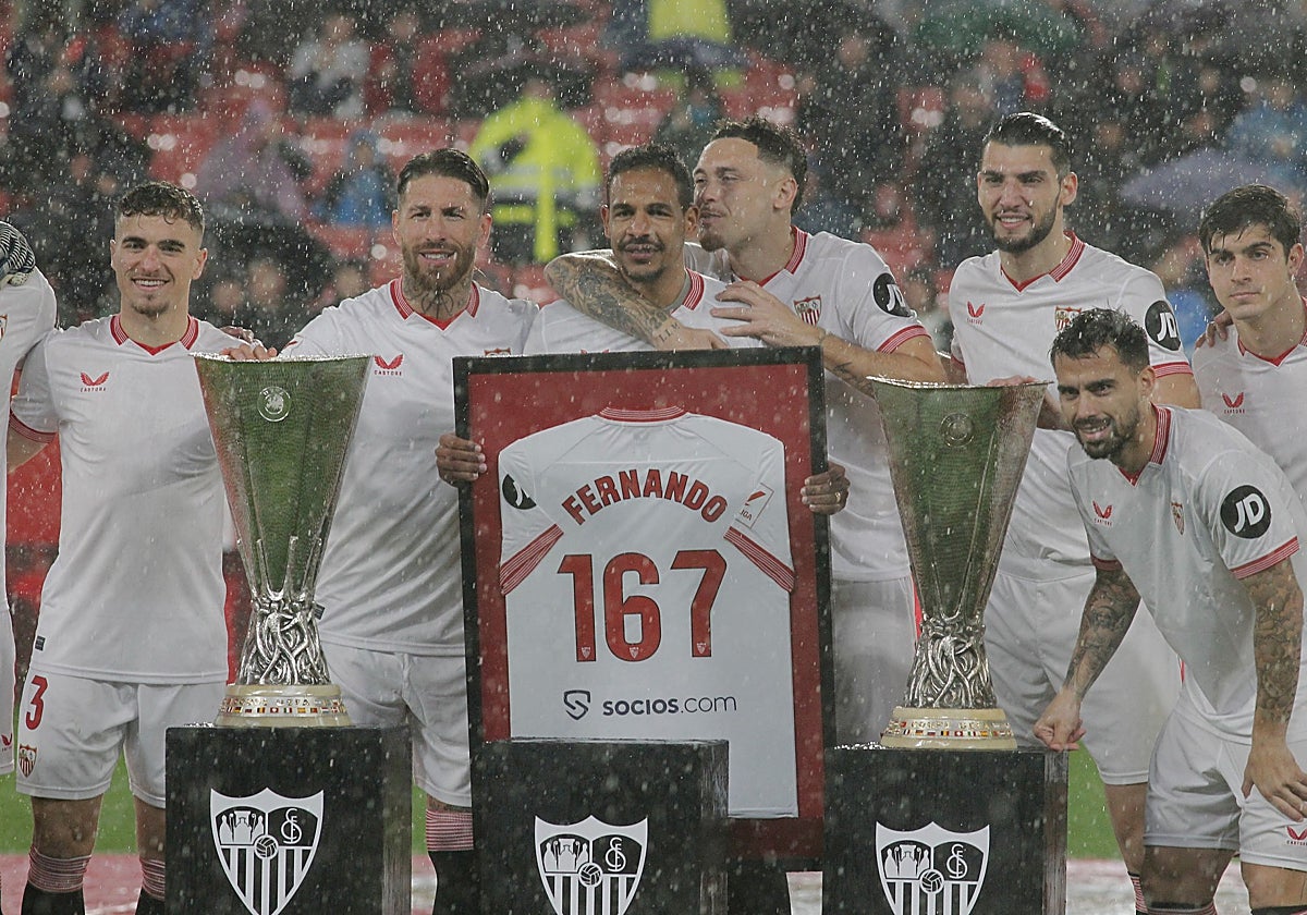 Fernando, en su despedida del Sevilla