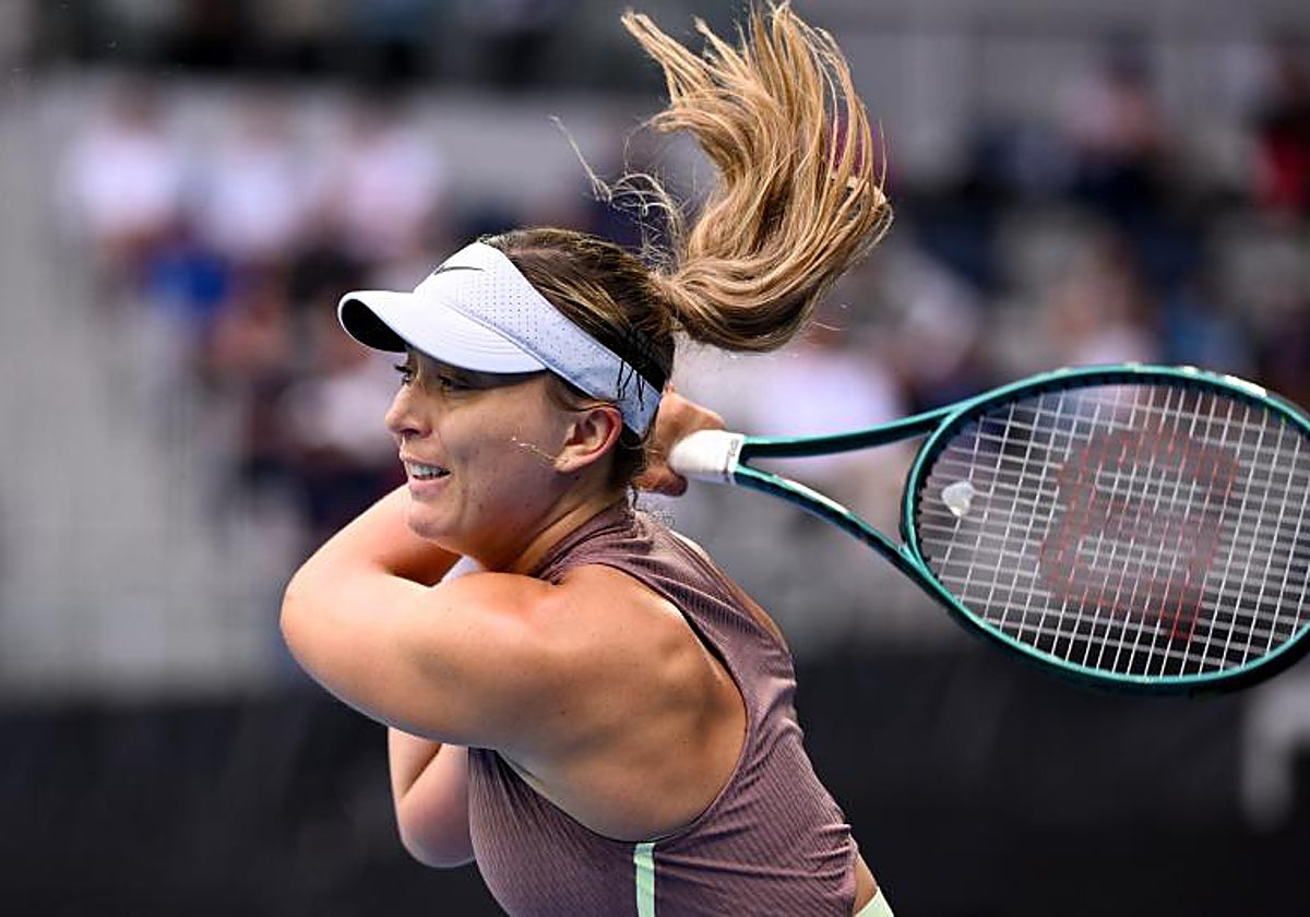 Paula Badosa, durante su encuentro ante Amanda Anisimova en la tercera ronda del Open de Australia