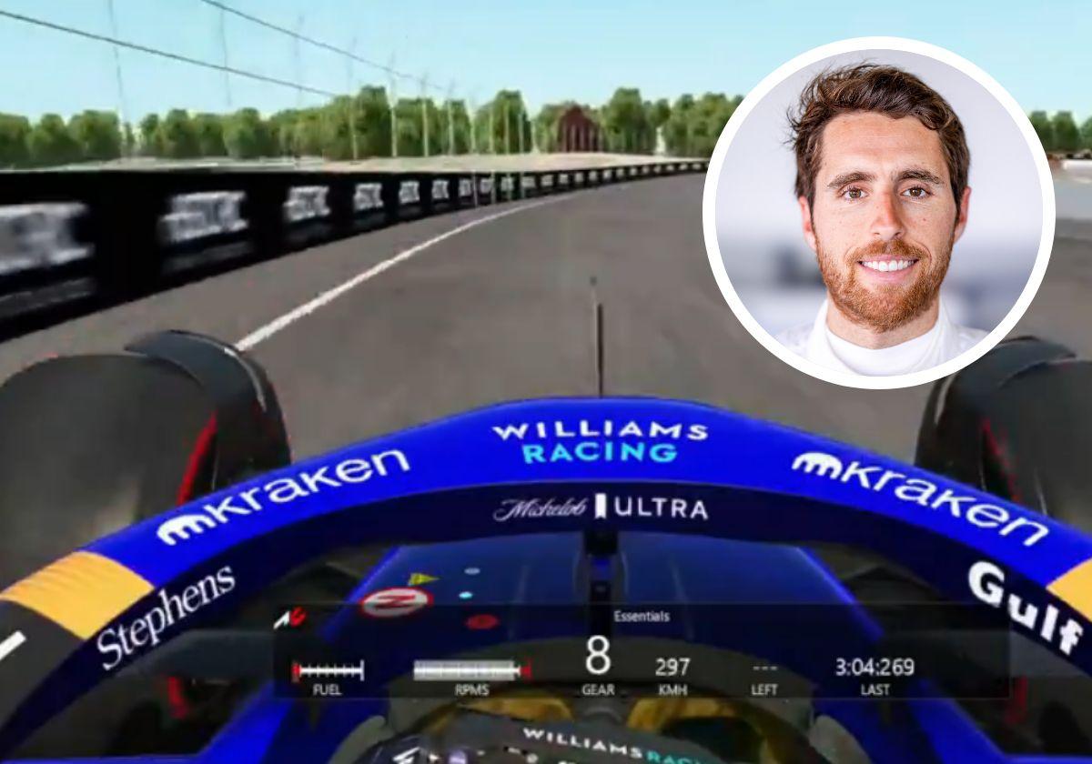 La vuelta al circuito de Madrid en un simulador. Arriba, Dani Juncadella