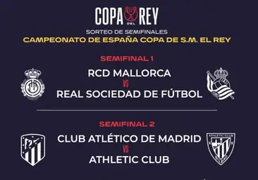 Resultado sorteo de Copa del Rey: cruces de semifinales del Atlético de Madrid, Athletic, Real Sociedad y Mallorca