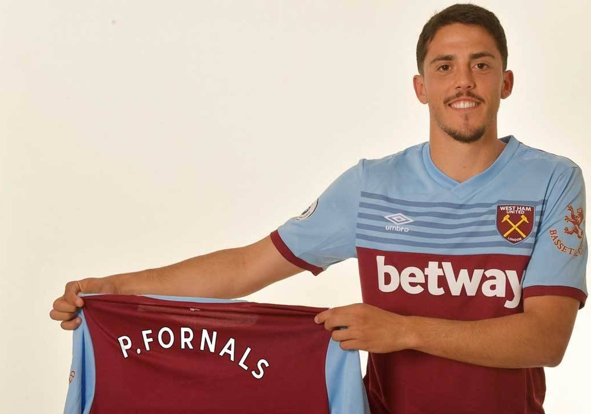 Pablo Fornals, con la camiseta del West Ham