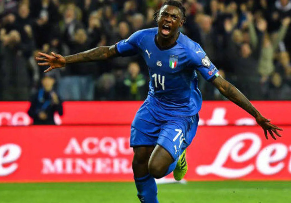 Moise Kean, con la selección italiana