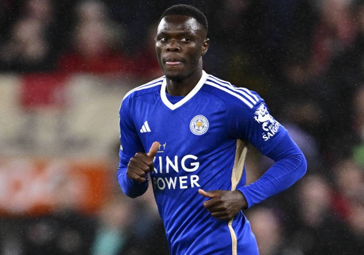 Patson Daka, delantero zambiano del Leicester City inglés