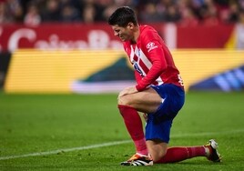 El Atlético pierde a Morata un mes y medio por un esguince de ligamento en la rodilla
