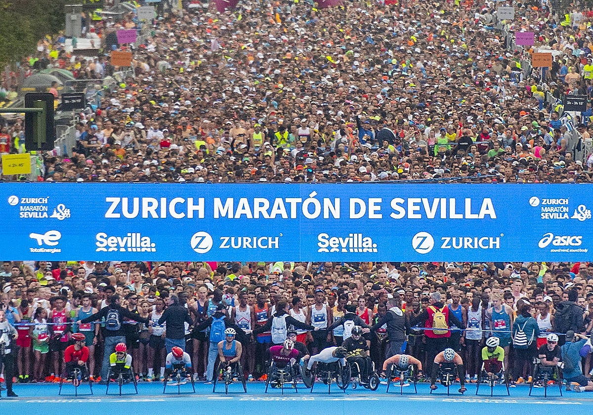 Salida del Zurich Maratón de Sevilla 2023