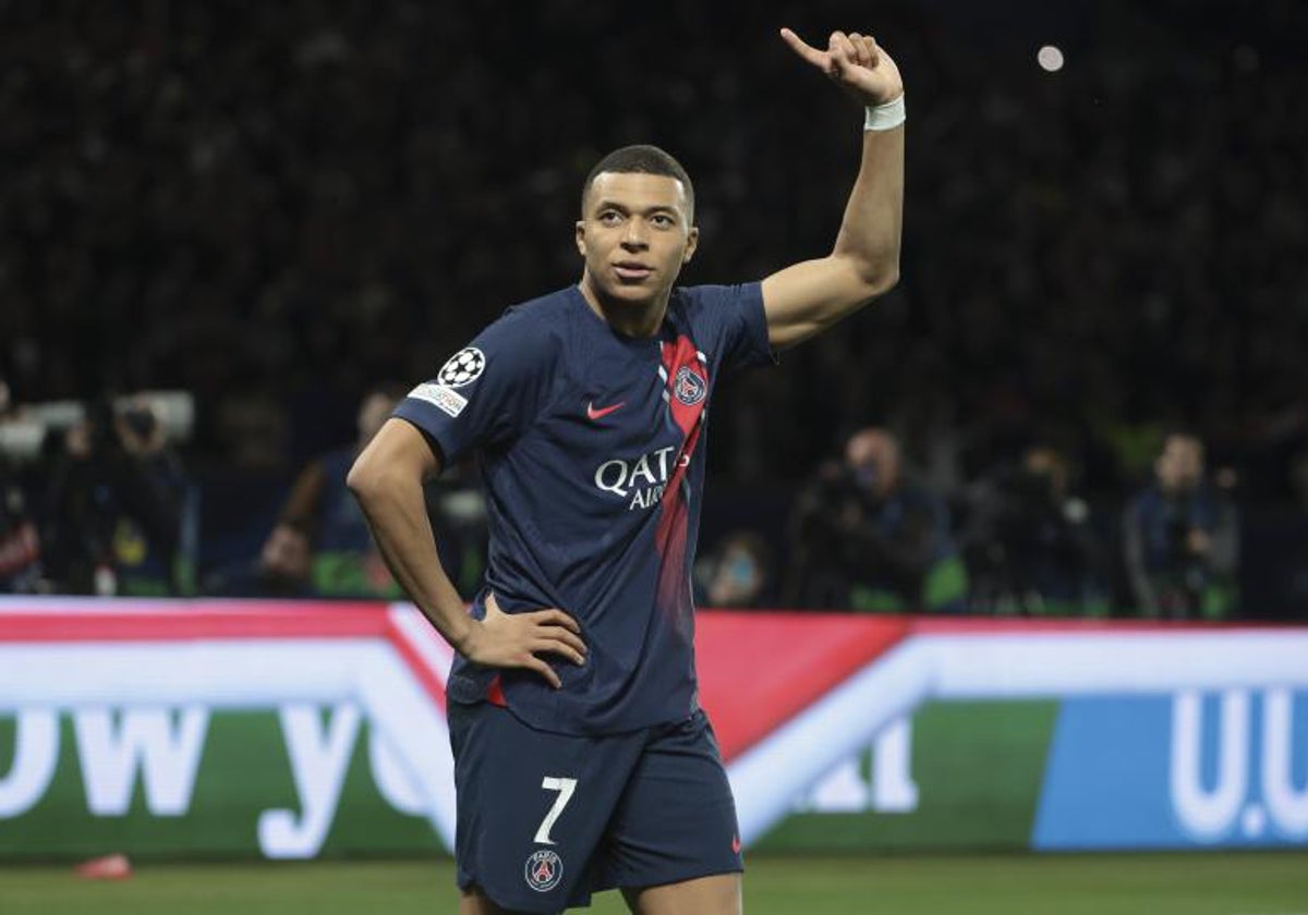 Kylian Mbappé, en el partido de Champions ante la Real Sociedad