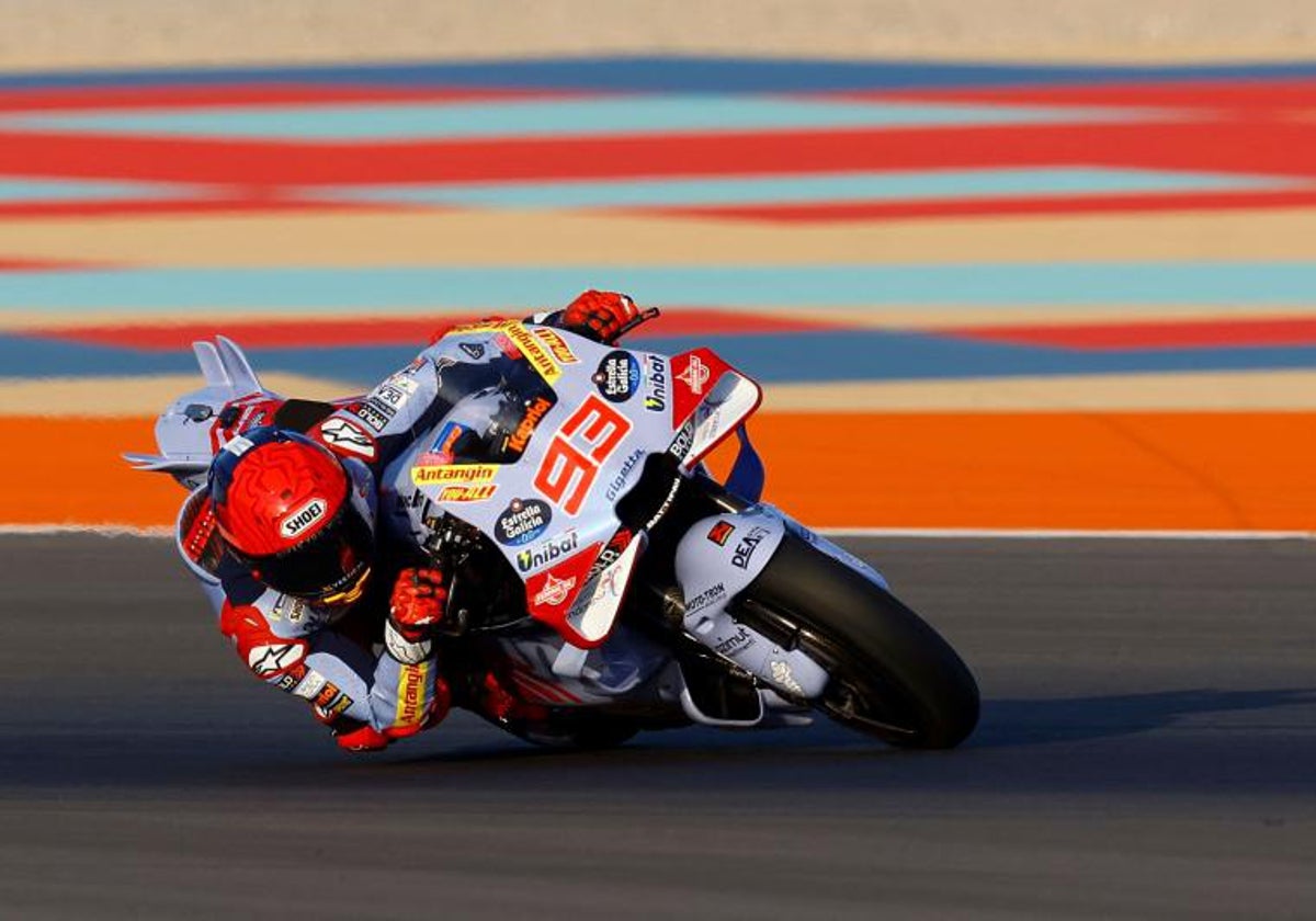 Marc Márquez, en los test de Qatar