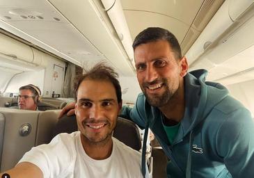 Nadal y Djokovic coinciden en el mismo vuelo a Indian Wells: «Gran compañía hacia Estados Unidos»