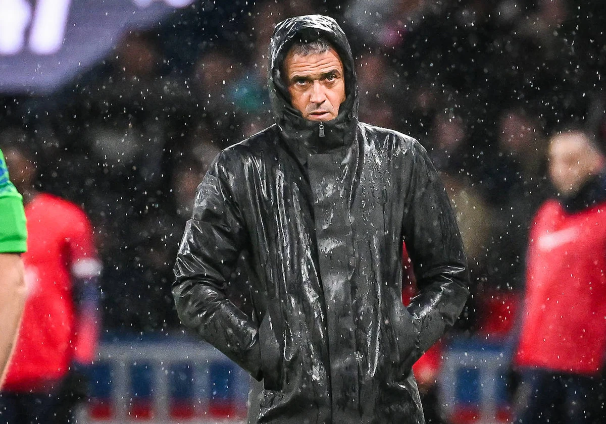 Luis Enrique, durante el partido PSG-Rennes