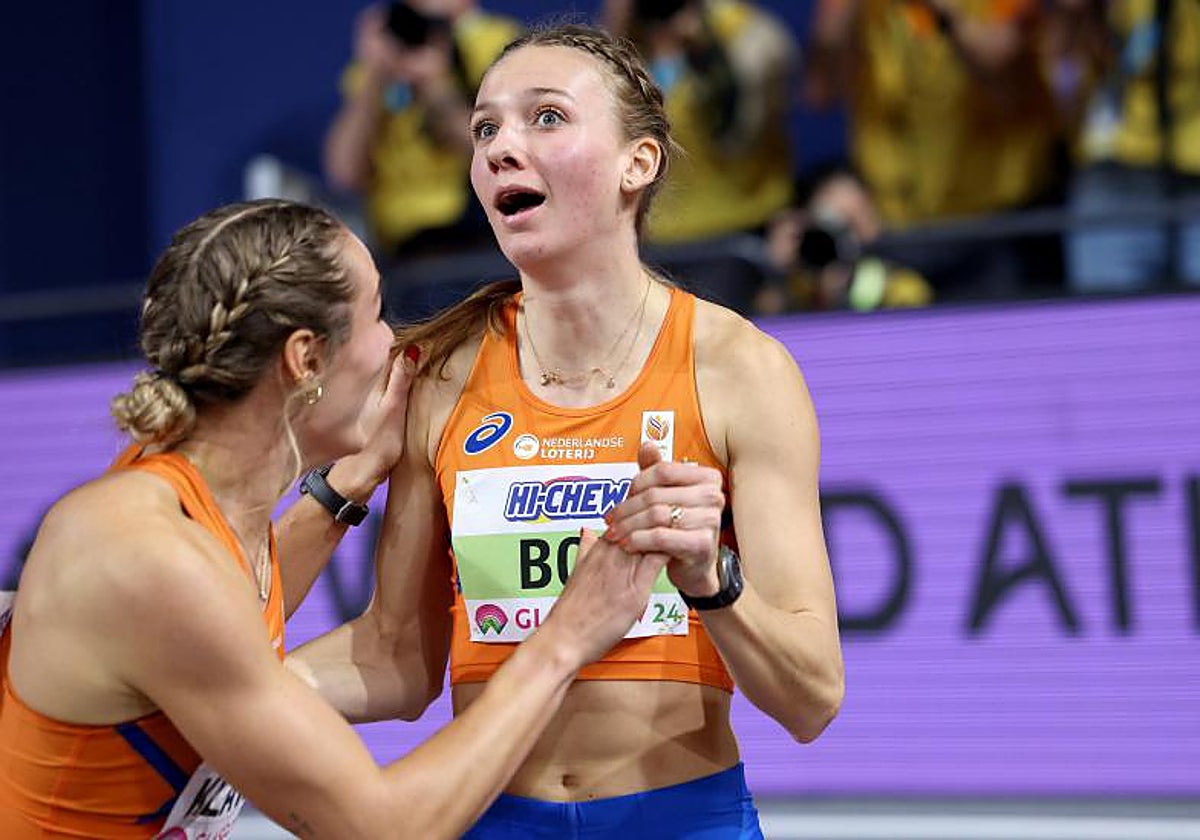 Femke Bol, tras batir el récord del mundo de 400 metros