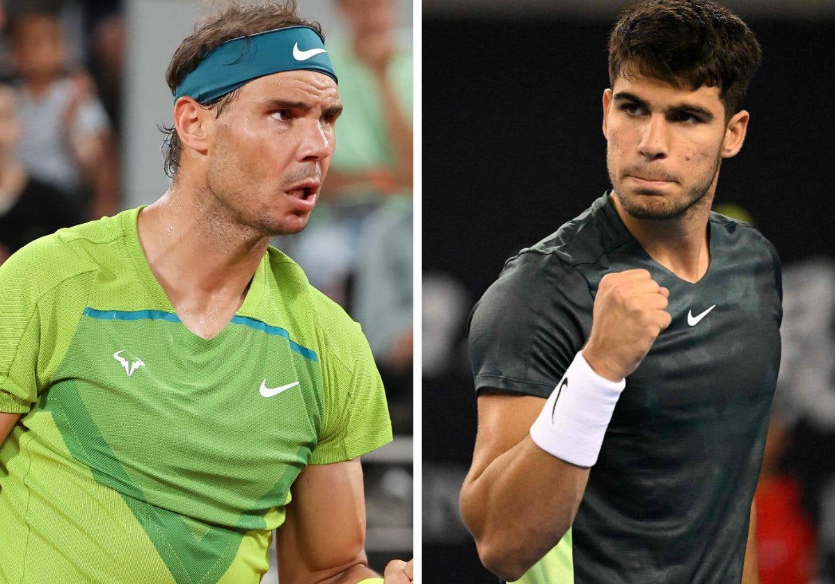 Rafa Nadal y Carlos Alcaraz