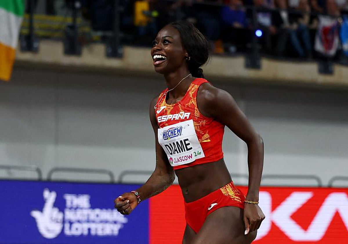 Fátima Diame, tras la final de longitud