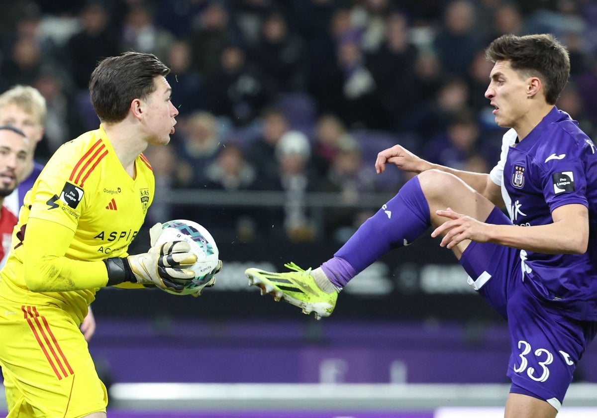Gattoni, durante el partido con el Anderlecht del pasado fin de semana