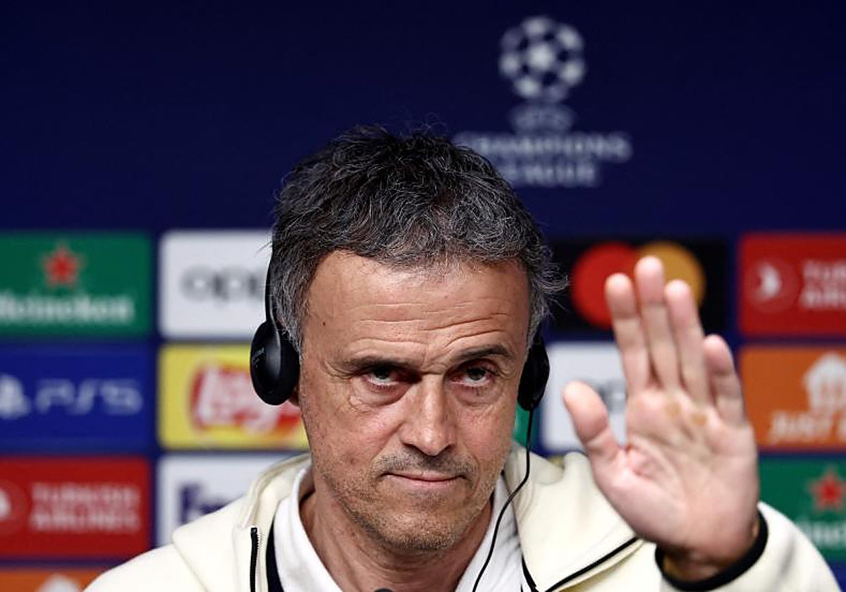 Luis Enrique, durante la rueda de prensa previa al Real Sociedad-PSG