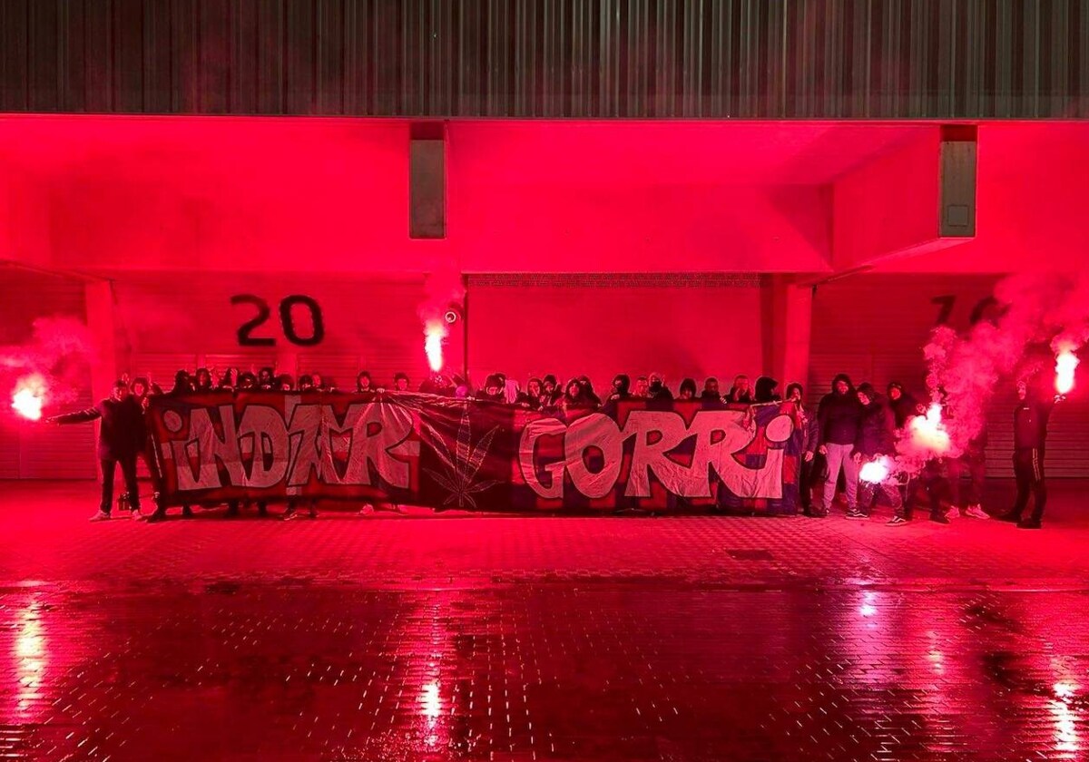 Imagen del grupo ultra de Osasuna 'Indar Gorri'