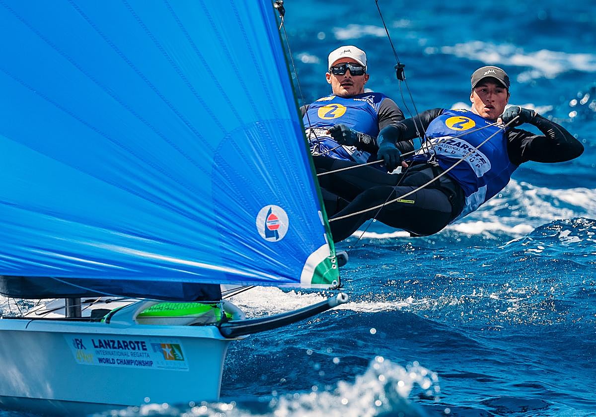 Botín/Trittel son terceros en 49er y Echegoyen/Barceló son sextas en 49erFX en el Mundial de Lanzarote