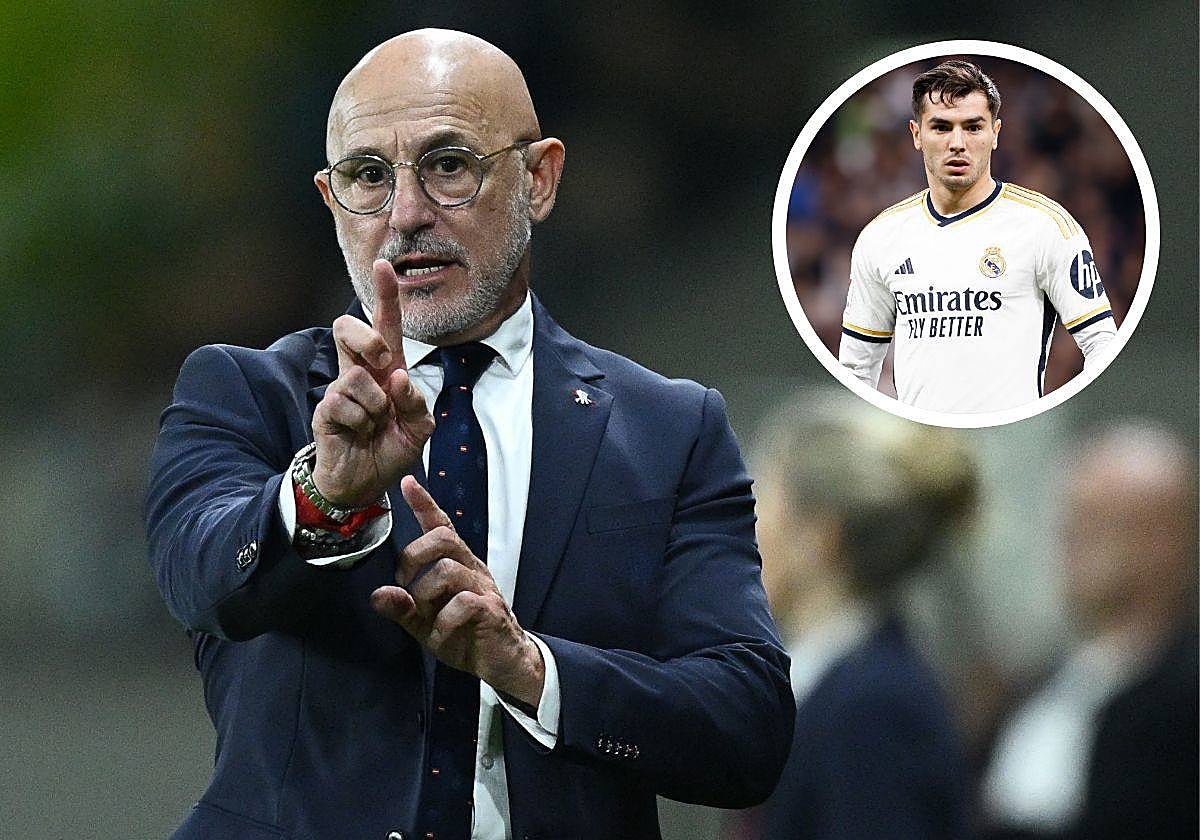 Luis de la Fuente, seleccionador español, y Brahim