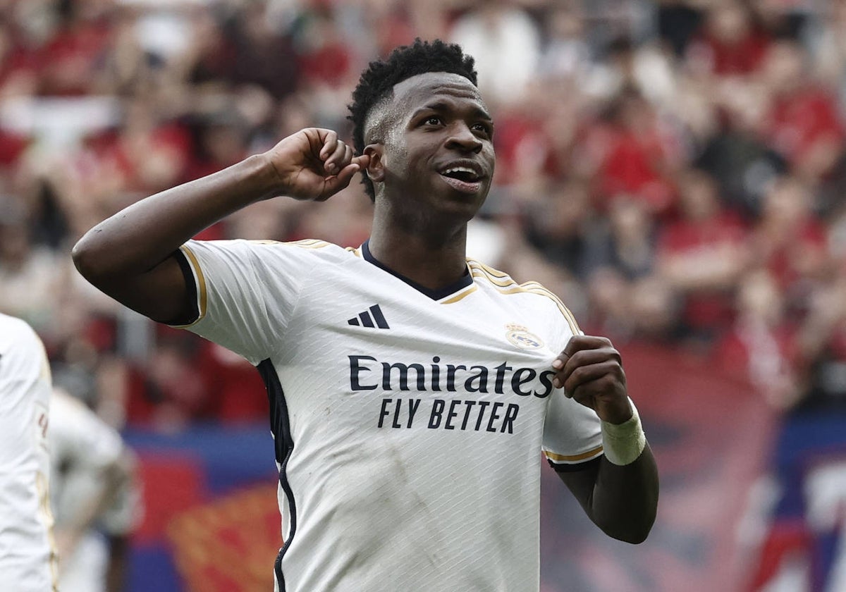 Vinicius, celebrando el 1-4