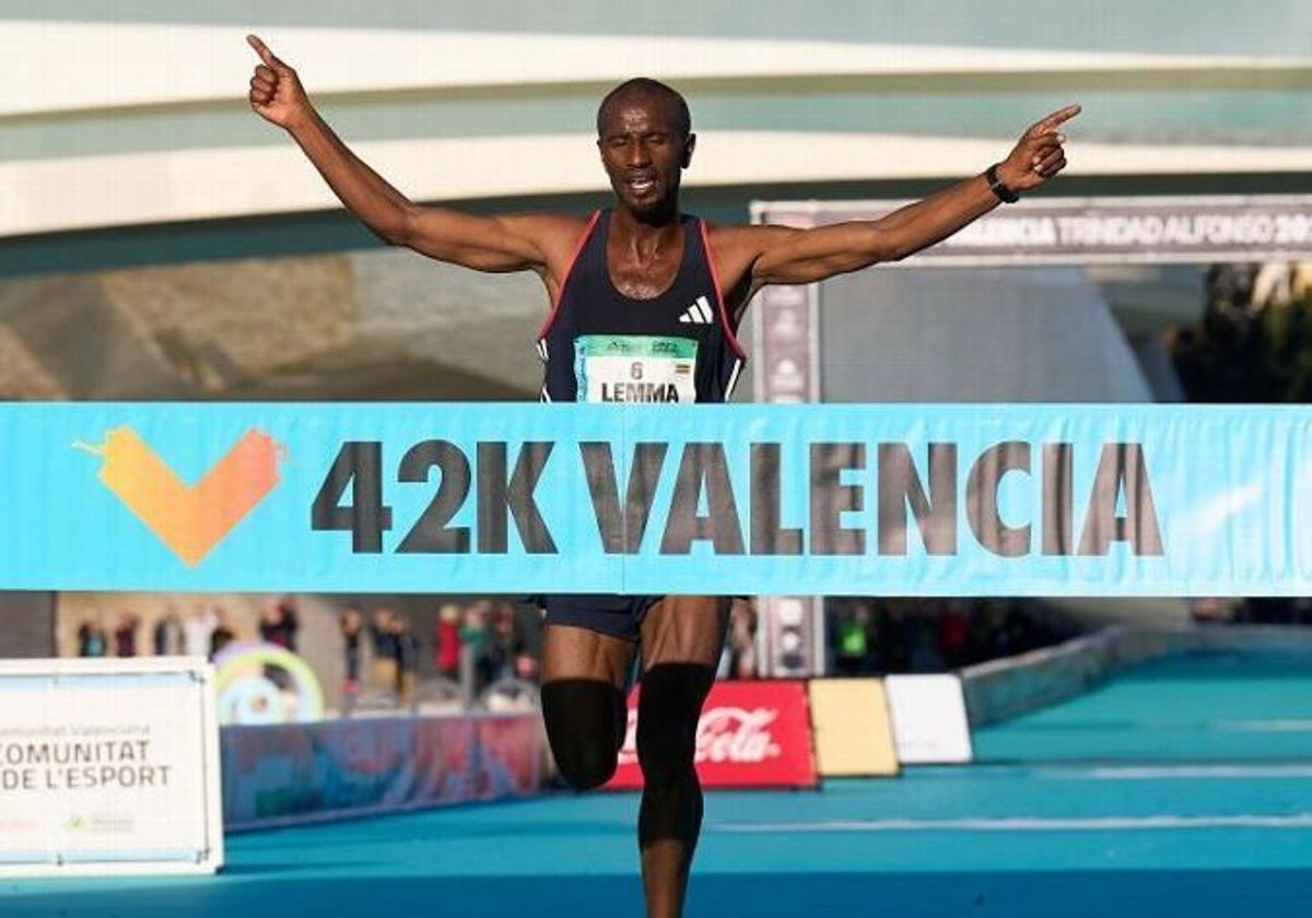 Sisay Lemma, ganador del pasado maratón de Valencia