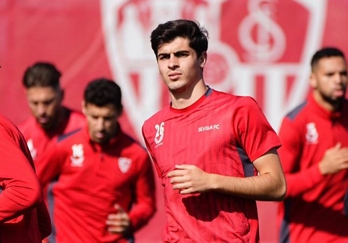 Juanlu Sánchez, el sábado pasado que regresó a los entrenamientos con el Sevilla