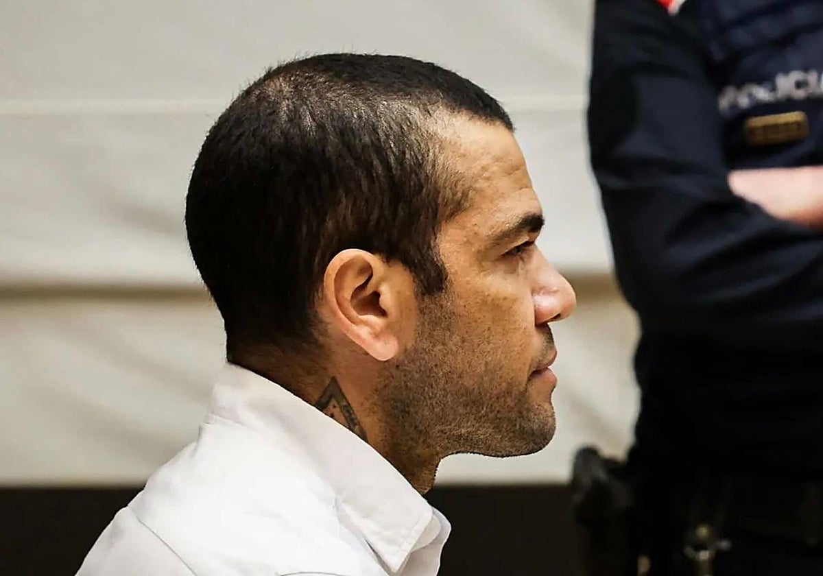 Dani Alves, durante el juicio en la Audiencia de Barcelona