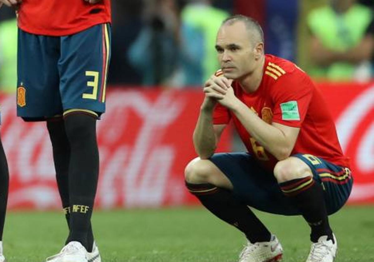El jugador de fútbol español Andrés Iniesta