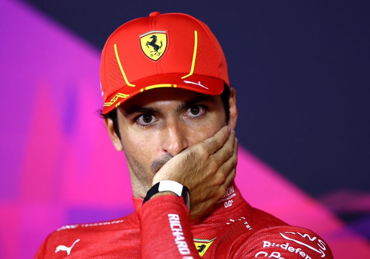 Carlos Sainz, en rueda de prensa