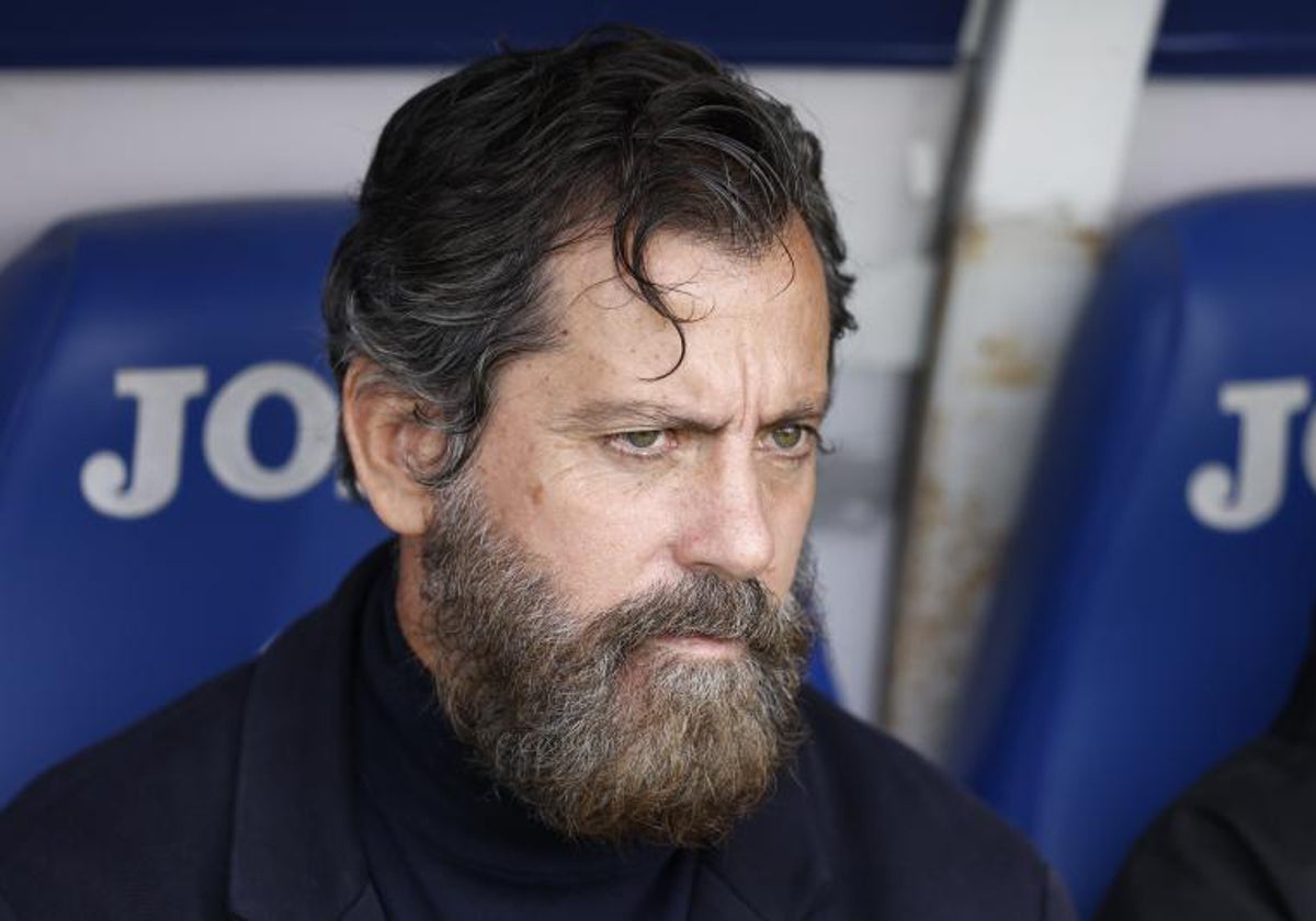 Quique Sánchez Flores durante el pasado Getafe - Sevilla