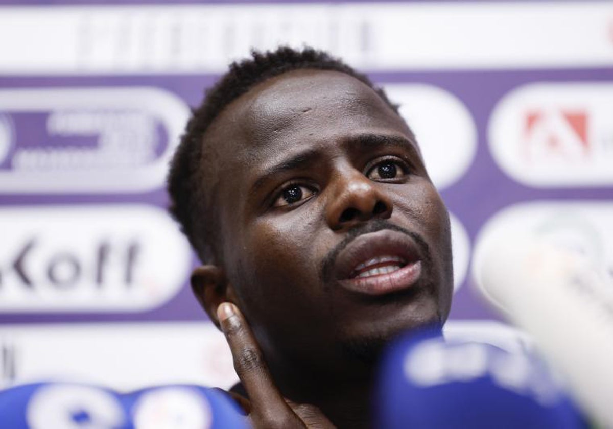 Cheikh Sarr, durante una rueda de prensa