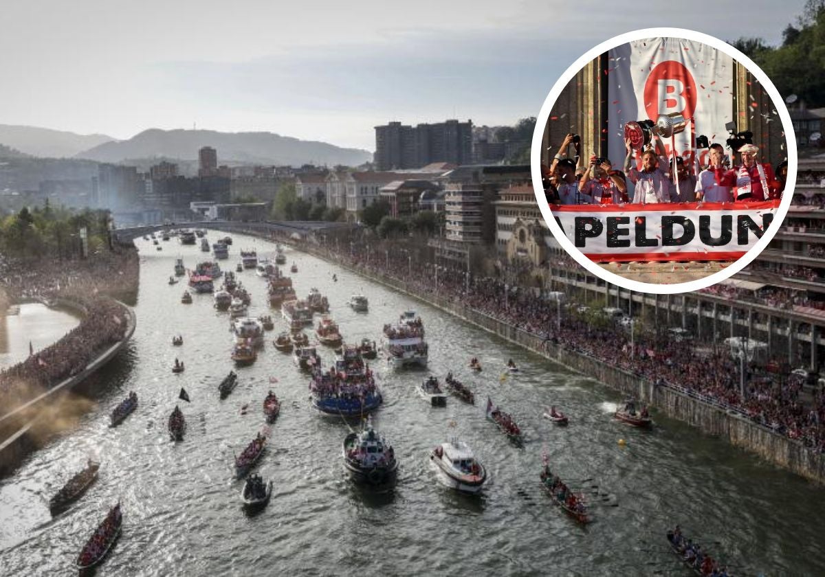 La gabarra del Athletic saca Vizcaya a la calle 40 años después