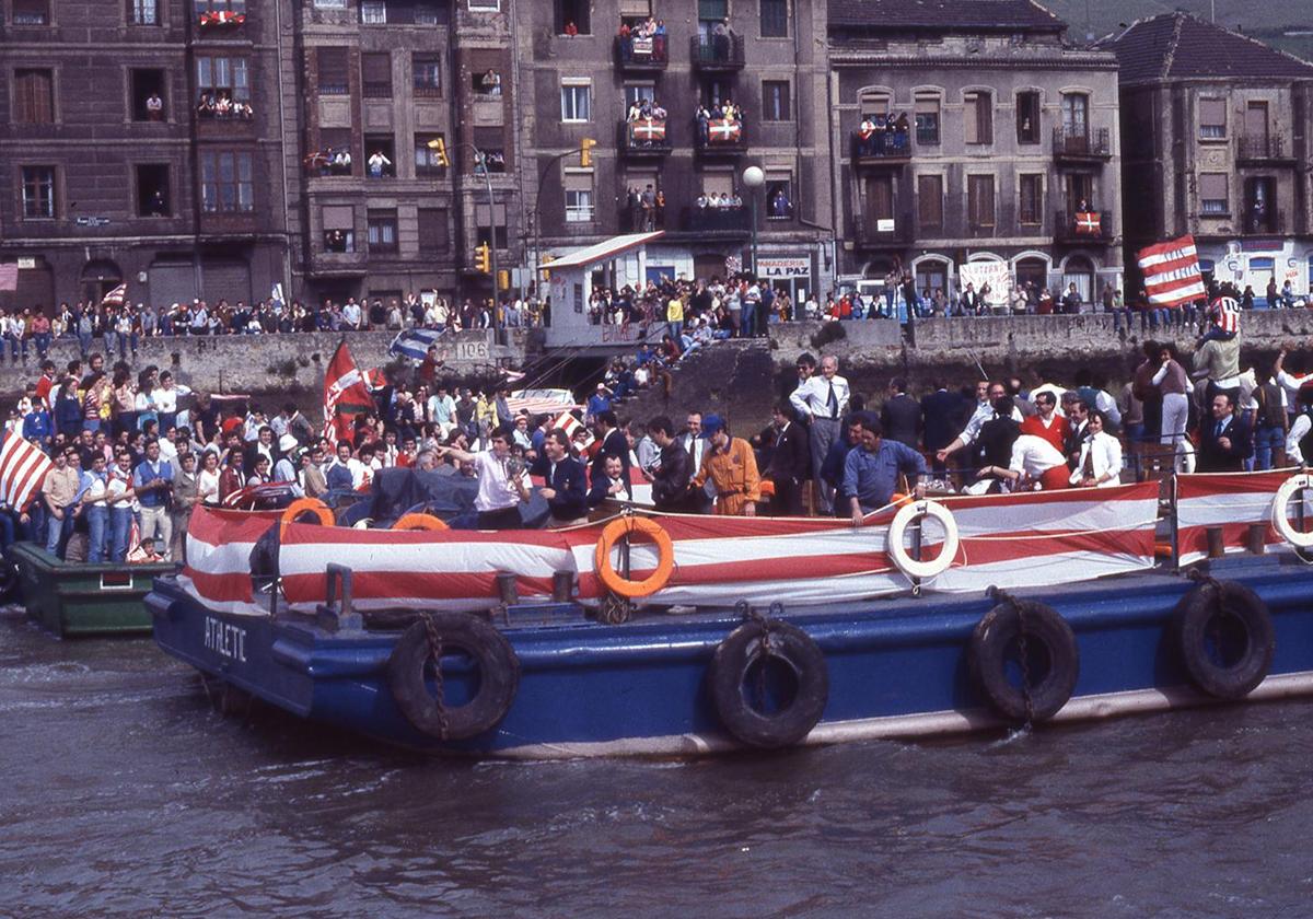 Recorrido, itinerario y horario de paso de la Gabarra del Athletic por la ría de Bilbao hoy