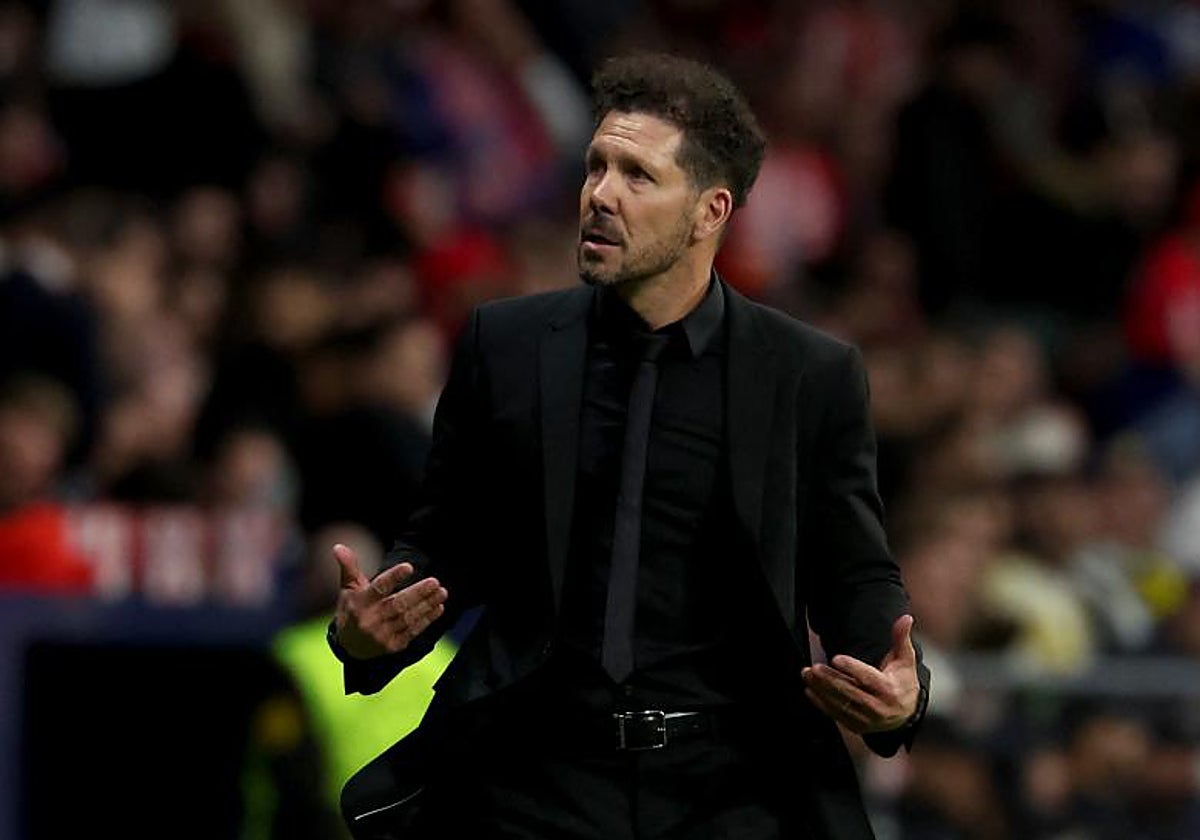 Diego Pablo Simeone, durante el Atlético de Madrid-Borussia Dortmund