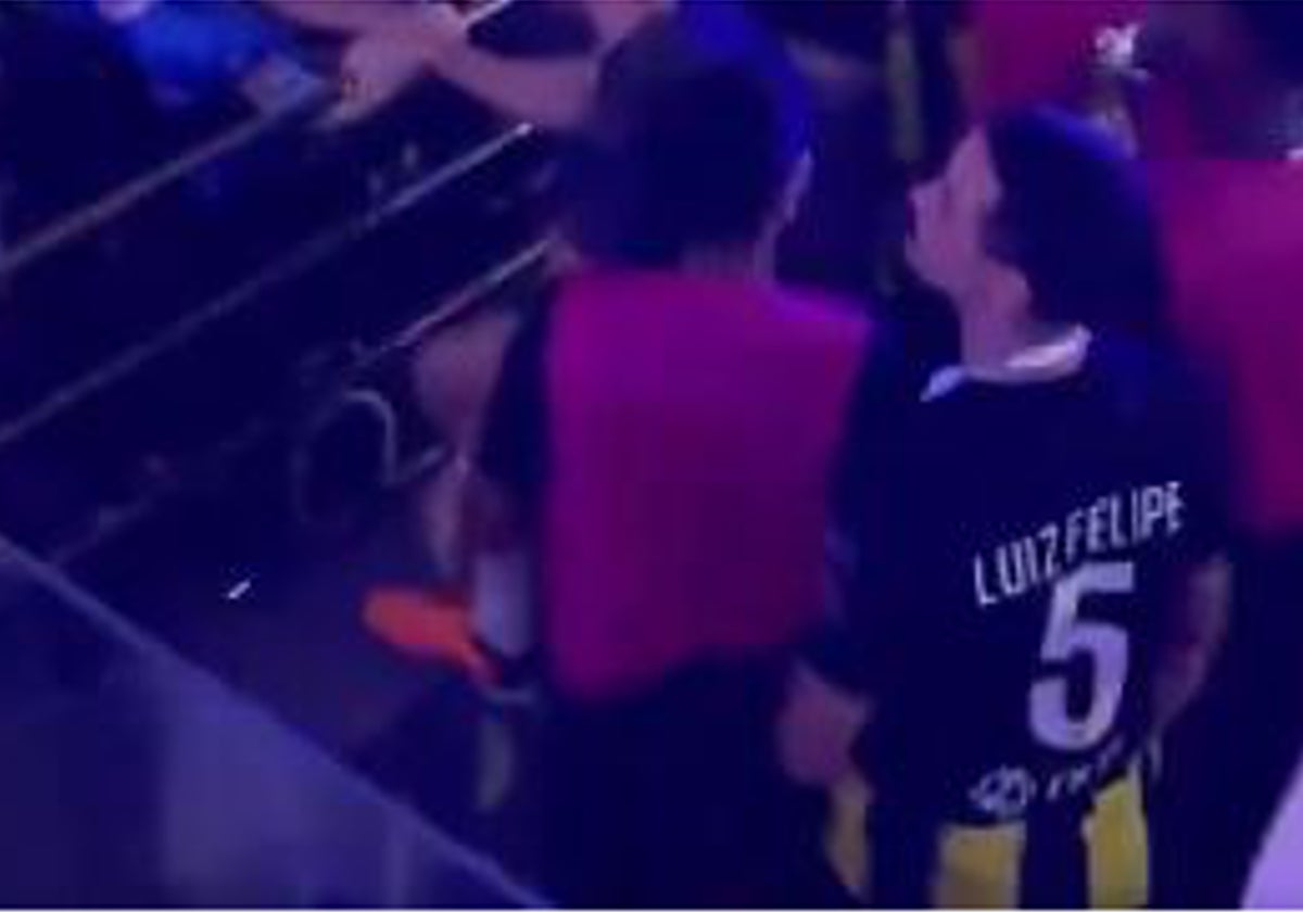 Luiz Felipe, muy cerca de donde se produjeron los dos latigazos que alcanzaron a su compañero