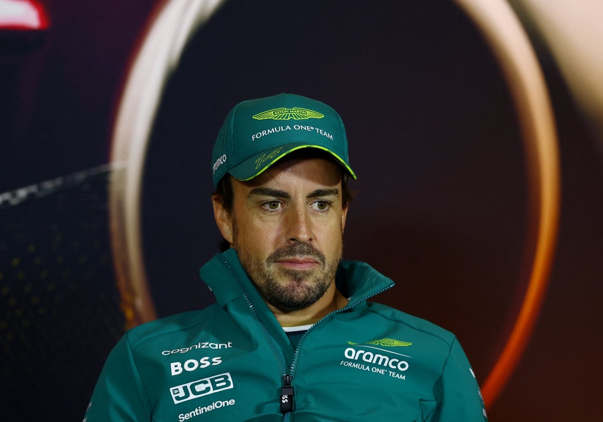 Fernando Alonso, en rueda de prensa en China