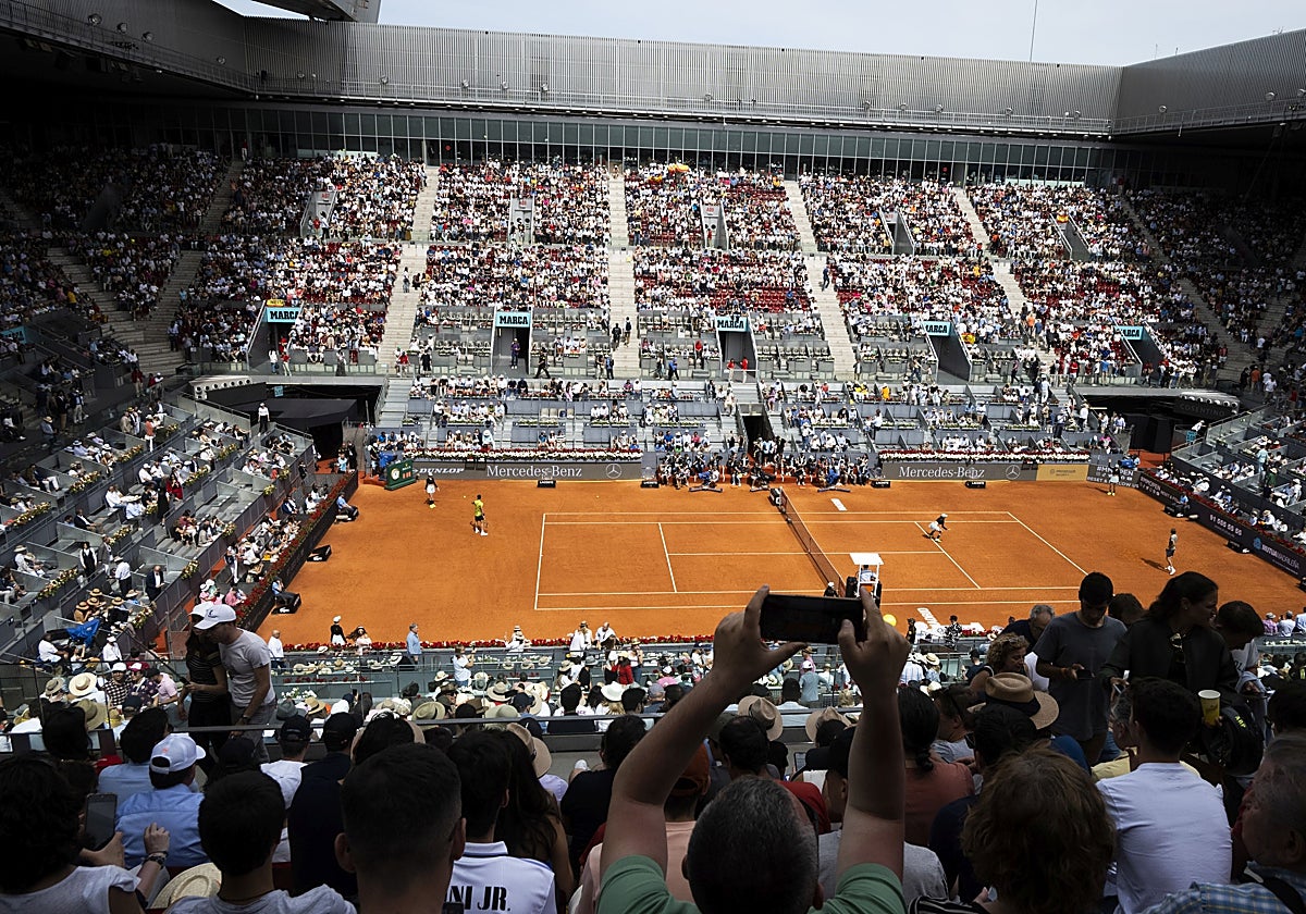 El estadio Manolo Santana de la Caja Mágica, donde se celebra el Mutua Madrid Open