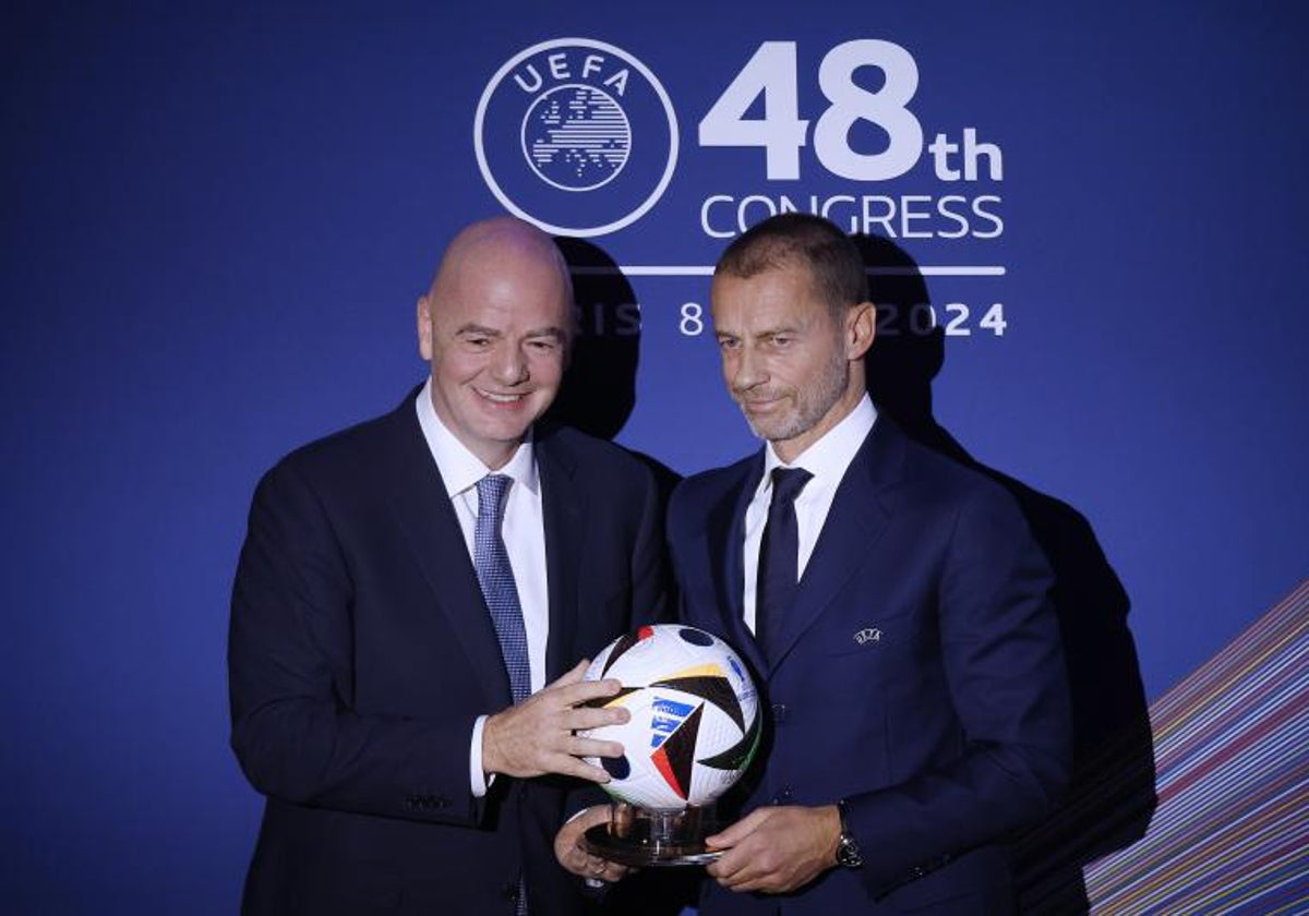 Gianni Infantino y Aleksander Ceferin, presidentes de FIFA y UEFA