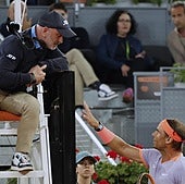La seria bronca de Nadal al juez de silla en Madrid: «Llama al supervisor, por favor»