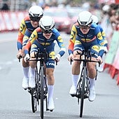 Realini, primera líder de la Vuelta a España femenina tras la victoria del Trek en la contrarreloj