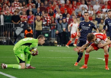 El uno x uno del Bayern - Real Madrid: un Lunin decisivo en el inicio de la batalla
