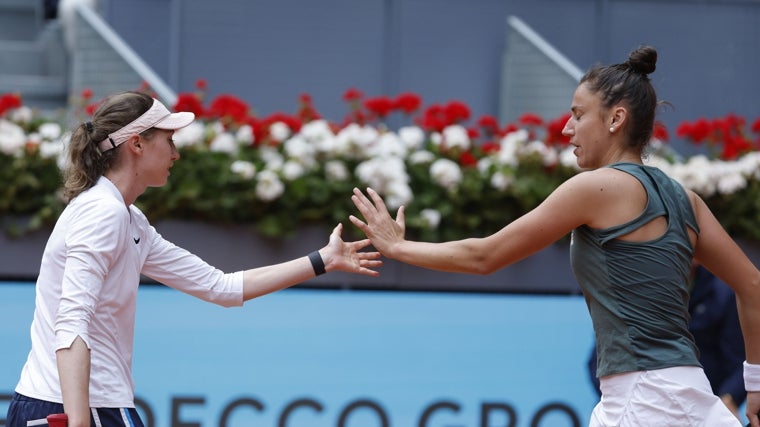 Bucsa y Sorribes, durante la final del Mutua Madrid Open