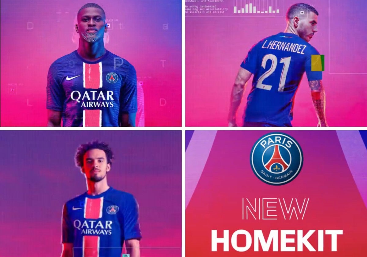 imágenes del vídeo que ha publicado el PSG de su nueva equipación