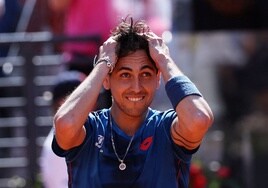 Alejandro Tabilo, tras ganar a Djokovic en Roma